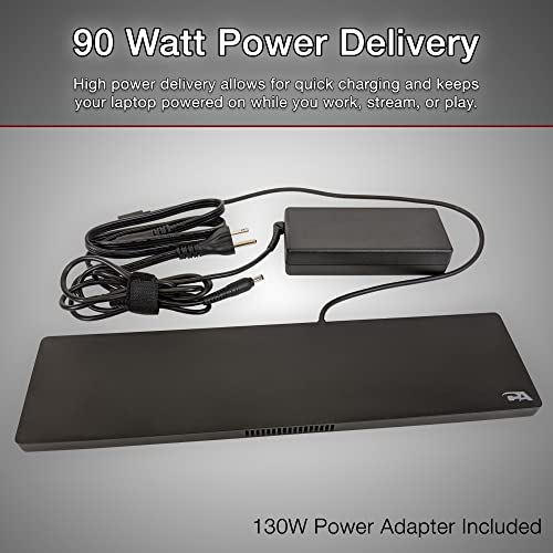 Cyber Acoustics Docking Station (DS-2000), 6 Pack – USB-C with 100W Power Delivery, Laptop Cooling, Dual 4K Monitor Displays, 4 USB-A Ports, Ethernet, Includes 6 Active DisplayPort to HDMI Adapters - size: DS-2000-6 Pack