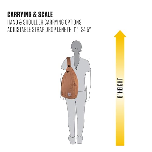 Carhartt Durable Sling Bag, Crossbody Backpack with Side Release Buckle, Tablet Sleeve and Adjustable Strap, Black - color: Crossbody Backpack (Black)