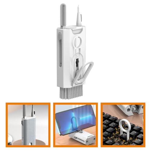 Multifunctional Cleaning Kit for Headset and Laptop with Keyboard Screen Brush, Microfiber Cloth, and Sponge Convenient Electronic Device Cleaning Tool to Prolong Device Lifespan