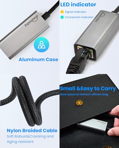 2.5G USB Ethernet Adapter, 2-in-1 USB-C&USB-A to RJ45 Network Adapter Compatible with Laptop/PC, Windows, Mac, Linux,Plug & Play - style: 2.5G Ethernet Adapter
