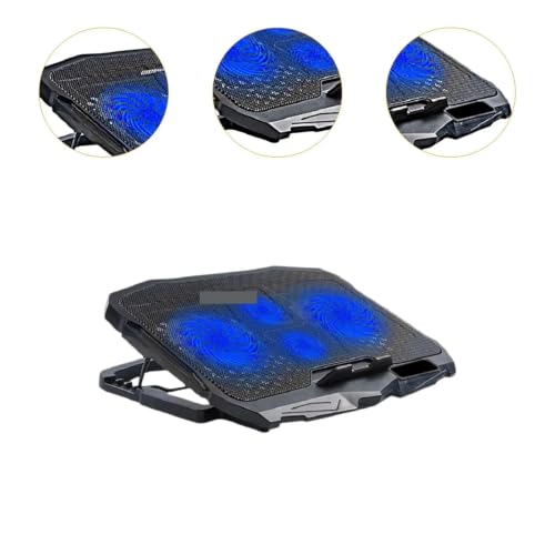 Gaming Laptop Fan Cooling Stand for 14-15.6inch Laptop Anti Slip Baffle(with 4 Fans) - color: With 4 Fans