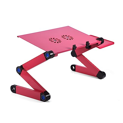 Greensen Laptop Stand,Cooling Fans Foldable | Adjustable height and angle with rotating joints,Two anti-slip buckles secure laptop,Aluminum alloy