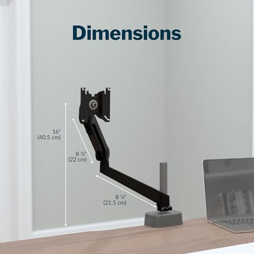 Vari Single Arm Addition Series 2 – VESA-Compatible Monitor Arm Addition for Single Monitor Arm – Fits Screens up to 27” & 19.8 lbs – Adjustable 360° Rotation & Cable Management - size: Single Arm Addition