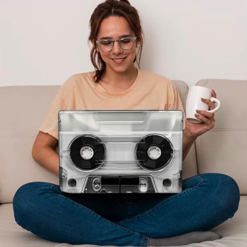 SUPERDANT Laptop Skin Sticker Retro Cassette Tape Laptop Decals Personalized Universal Notebook Computer Wrap Vinyl Skin Stickers Cover Art Decal Removable 12-15.6 Inch Scratch-Resistant Gifts