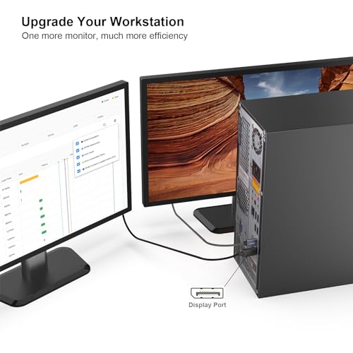 4K DisplayPort to HDMI 6 Feet Cable 2 Pack, Uni-Directional DP 1.2 Computer to HDMI 1.4 Screen Cable Compatible with HP, ThinkPad, AMD, NVIDIA, Desktop - color: 2 PACK, size: 6 ft