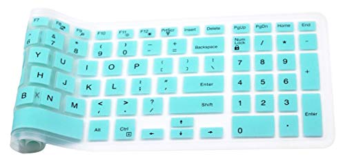 Keyboard Skin Compatible for 15.6" Dell Inspiron 15 3000 5000 7000 Series; 15.6 inch Dell G3 G5 G7 Series; 17.3" Dell Inspiron 17 5000 Series; 17.3" Dell G3 Series (with Numeric Keypad) Mint Green - color: Mint Green
