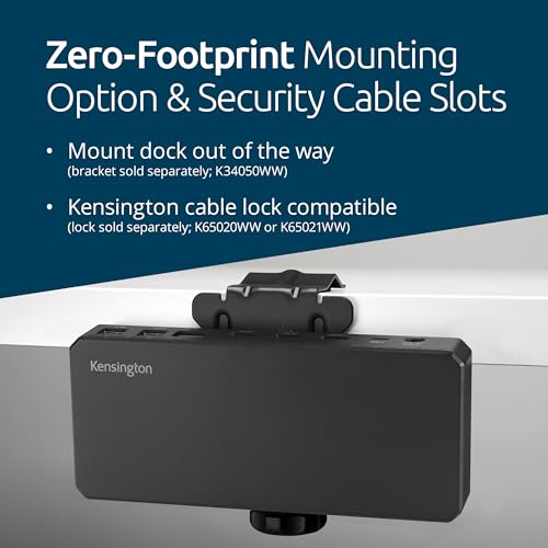 Kensington SD4760P 11-in-1 USB-C Docking Station Triple Monitor DisplayLink Docking Station, 3xHDMI, 100W Charging for Laptop, 6xUSB A, Ethernet, Audio, for Mac and Windows Driver Require K33622NA | DisplayLink docking, 3x HDMI, 100W laptop charging, 6x U