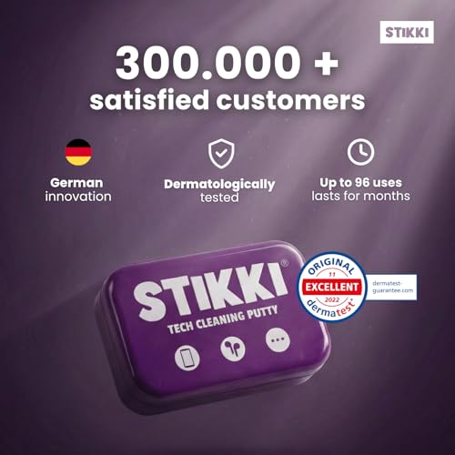 STIKKI Cleaning Putty for Electronics – Earbud & Phone Cleaning Kit with Precision Tools – Cleaner Kit & Charging Port Cleaning Compatible with iPhone & AirPod – Device Maintenance and Repair Kit