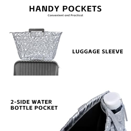 BUG Lightweight Women Laptop Tote Bag for Work, Casual Handbag for Travel Beach College Teacher - color: Sliver