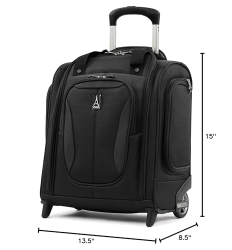 Travelpro Tourlite Softside Lightweight Rolling Underseat Compact Carry-On Upright 2 Wheel Bag, Men and Women, Black, 15-Inch - color: Black