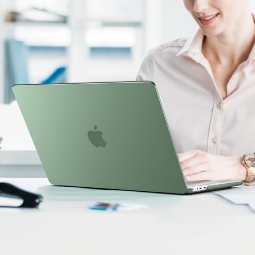 BlueSwan for MacBook Air 13 inch Case, M5 M4 M3 M2 2026-2022 Laptop Cover | 100% Match Official Color, Matte Grippy Texture, Scratch Resistant, Easy to Snap on, Air 13.6 Protective Hard Shell - color: Midnight Green