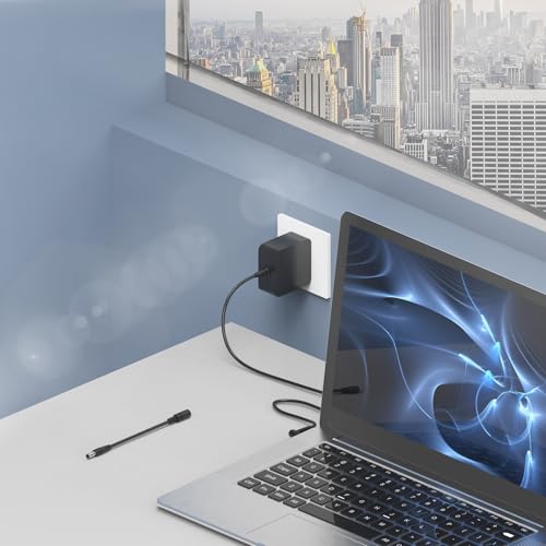 Hafiuege 45W Laptop Charger Fit for ASUS ZenBook, VivoBook, Chromebook | Round Tip Connector, Extended Cable, Supports 45W 33W Notebook Power Adapter and Selected Laptop Models