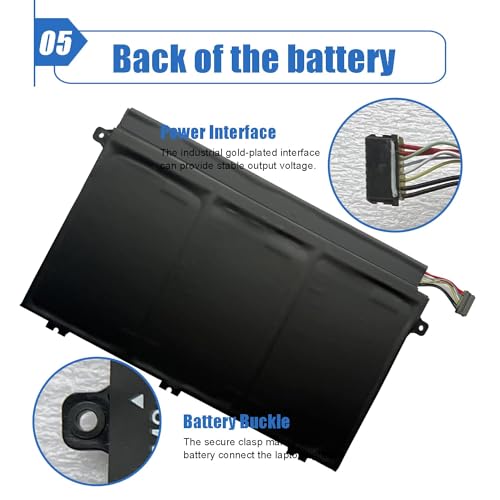 01AV448 L17C3P51 SB10K97609 Battery Compatible with Lenovo ThinkPad E480 E495 E580 E485 E585 E490 E590 E595 E14 E15 Series 01AV445 01AV446 01AV447 L17L3P51 L17M3P52 SB10K97608 L17M3P51 - size: 7.22*4.23*0.25 inch 01AV448