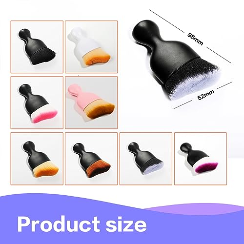 AOCISKA Car Interior Detailing Brush,Soft Bristle Cleaning Brush Car Detailing Brush Dusting Brush,Car Interior Cleaning Tool,Auto Detail Brush Car Dash Duster Brush (Black&Double Purple) - color: Black&double Purple
