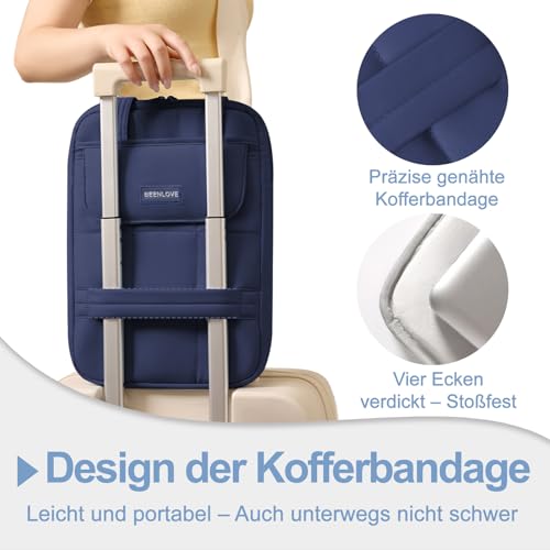 Puffy Laptop Sleeve 13-14 inch, Ultra Lightweight Laptop Case Compatible with MacBook Air/Pro 13/Pro 14 M5 M4 M3 M2 M1, iPad, HP Dell ASUS Lenovo, Vertical Laptop Bag with Handles, Navy Blue | 14.37"x10.24"x1.38" - color: Navy Blue