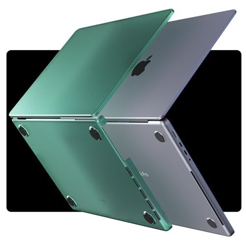 Soonjet for MacBook Pro 14 inch Case M5 M4 M3 M2 M1 Pro/Max 2026-2021 Cover | Green Clear Matte, Protective Hard Shell Laptop Cover, Ultra Thin, Anti Crack & Fingerprint, Scratch Resistant, Easy Snap on - color: Turquoise Green Clear