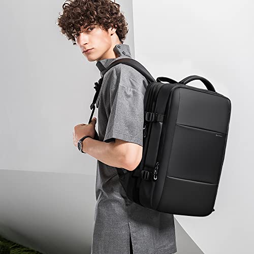 BANGE 45L Carry On Backpack, Weekender Travel Backpacks, 17.3 inch Laptop Back Pack Business Expandable Bag for Men and Women… (Blake45L(with3cubes)… - size: Black-45l(with3cubes)