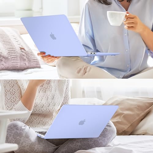 May Chen Compatible with MacBook Air 13 inch Case 2021 2020 2019 2018 Model: M1 A2337 A2179 A1932, Plastic Matte Hard Shell Case for MacBook Air 13 inch with Retina Display Fits Touch ID, Airy Blue - color: Airy Blue