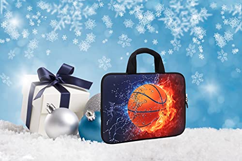 14 15 15.4 15.6 inch Laptop Handle Bag Computer Protect Case Pouch Holder Notebook Sleeve Neoprene Cover Soft Carrying Travel Case for Dell Lenovo Toshiba HP Chromebook ASUS Acer (Cool Basketball) - color: Cool Basketball