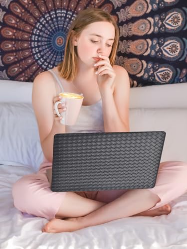 Seorsok Compatible with MacBook Air 13 Inch Case 2022-2018 Release A1932 A2179 M1 A2337 Touch ID,Elegant Plastic Hard Shell Case Transparent Keyboard Cover,Black Tartan PVC Leather - color: Black( Tartan PVC), size: Air 13(A1932 A2179 M1 A2337)