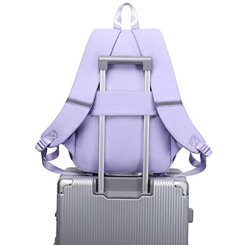 abshoo School Backpack for Girls Bookbag with Lunch Bag Teen Girls School Bag Travel Daypack (Purple) - color: Purple