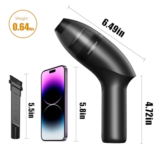 Hayousui 4.3Kpa Keyboard Vacuum Cleaner Mini Handheld Computer Vacuum | USB Rechargeable,Hepa Filter,LED Light, Pc Cleaning Kit for Car/Laptop/Sewing Machine/Desk Crumbs/Dust Cleaner