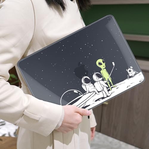MEEgoodo Printed Case for New MacBook Neo 13 inch 2026 Release(Fit Model A3404), Laptop Hard Shell Cases with Keyboard Skin & Screen Protector & Webcam Covers, Astronauts & Alien - color: Astronauts & Alien