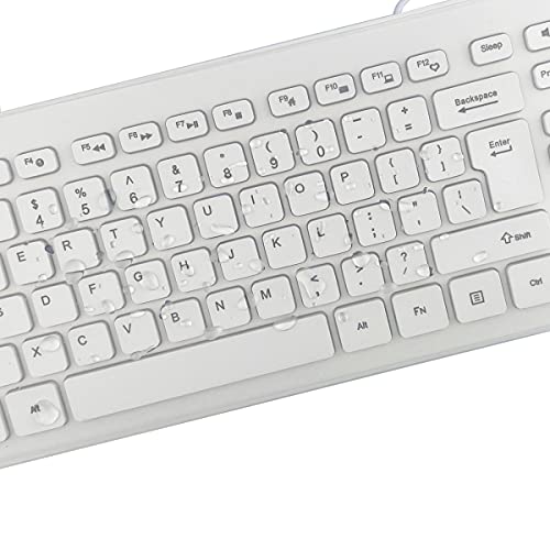 Universal Computer Desktop Keyboard Cover Skin (17.52" x 5.51") for Standard Size PC Computer Desktop Keyboards, Clear Waterproof Anti-Dust Silicone-Clear - color: Clear, size: 17.52 x 5.51 Inch