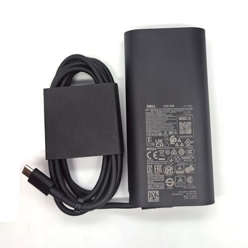 Dell 100W Laptop Charger USB C Type C GAN AC Adapter,Precision 3580 3580 3580 3581 Charger,Latitude 7640 5540 9440 AC Adapter,Inspiron 14 Plus 7430, Black, DA100PM220