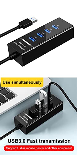Tianle USB Hub, 4-Port USB 3.0 Ultra Slim Data Hub Portable USB Splitter Compatible with MacBook Air, iMac, Surface Pro, Laptop, USB Flash Drives, Mobile HDD - size: 4port