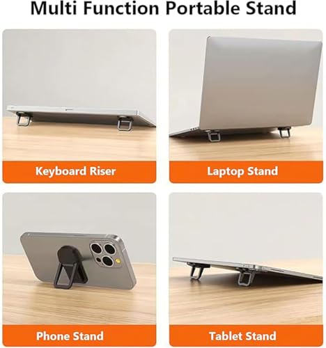Portable Invisible Laptop Stand for Lenovo ThinkPad Ideapad Yoga Flex Chromebook Legion V Series Laptop,Aluminum Alloy Mini Foldable Self-Adhesive Laptop Stand with 2 Adjustable Angles for Desk