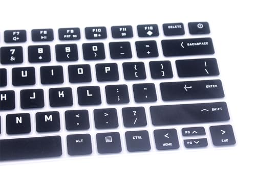 Silicone Keyboard Cover Skin Compatible for 2024 HP OMEN Transcend Gaming Laptop 14-fb 14t-fb Series 14-fb0097nr 14t-fb000 14" (Black) - color: Black