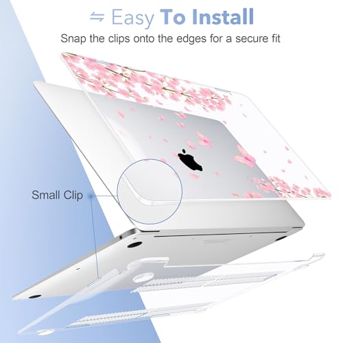 May Chen Compatible with MacBook Air 13 inch Case 2022 2021, 2020-2018 Release Model: M1 A2337 A2179 A1932, Plastic Hard Shell Case Cover for Mabook Air 13 inch with Retina Dispaly, Cherry Blossom - color: Cherry blossom