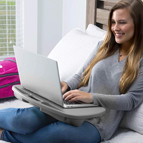 LAPGEAR MyDesk Lap Desk – Cool Gray, Fits 15.6” Laptops - color: Cool Gray, size: Single Unit