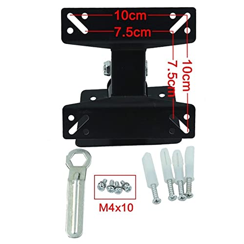 GLigeT Monitor Arm Gas Wall Mount Monitor Bracket, Full Motion 14-24 Inch 180° Swivel and Tilt TV Mount Bracket, Sturdy Steel LED LCD Monitor Holder Bracket, Black Monitor Desk Mount