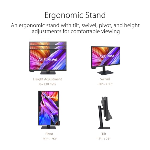 ASUS ProArt Display 24” 4K 12G-SDI HLG Professional Monitor (PA24US) - IPS, UHD (3840 x 2160), 99% Adobe RGB, 95% DCI-P3, ΔE < 1, USB-C, Built-in Motorized Colorimeter, Calman Ready, 3 Year Warranty - style: 24" 4K SDI
