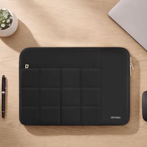 Laptop Case 13.3 inch,13-13.3 inch Puffy Laptop Sleeve Compatible with MacBook Neo/Air 13 13.6/Pro 13/Pro 14,HP Dell ASUS Acer Lenovo,Twelve Square Quilted Computer Bag with 2 Pockets,Black - color: Black, size: 13.3 inch