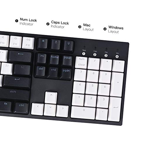 Keychron C2 Full Size 104 Keys Wired Mechanical Gaming Keyboard for Mac Layout, Gateron G Pro Brown Switch/White LED Backlight/Double Shot ABS Keycaps/USB C Computer Keyboard for Windows Laptop