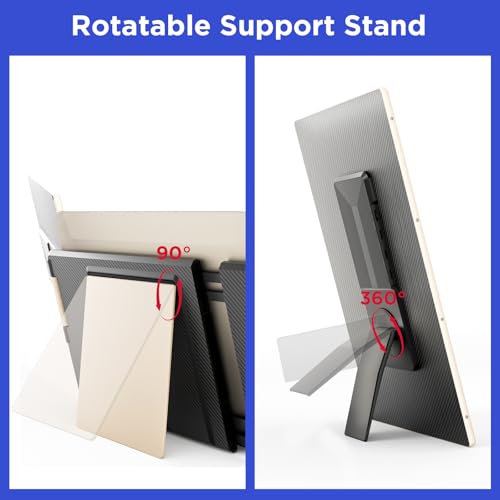 Maxfree S6 Laptop Screen Extender, 15.6'' 1080P Monitor Extender, 11 Display Modes, Plug & Play, Detachable Screen Triple Monitor for Laptop 13"-17.3", Compatible with Mac/Windows/Android/Switch, Gold - style: S6