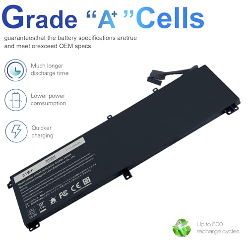 Futurebatt Replacement Laptop Battery for Dell XPS XPS 15 9530 (BB8FLV1) 9535 P31F001 Precision M3800 15d-3728 15d-3828 15d-4528 4721 4723 4728 6828t 8728t 8828t 9728t Series 701WJ - size: M3800 13.23*5.63*0.98*in