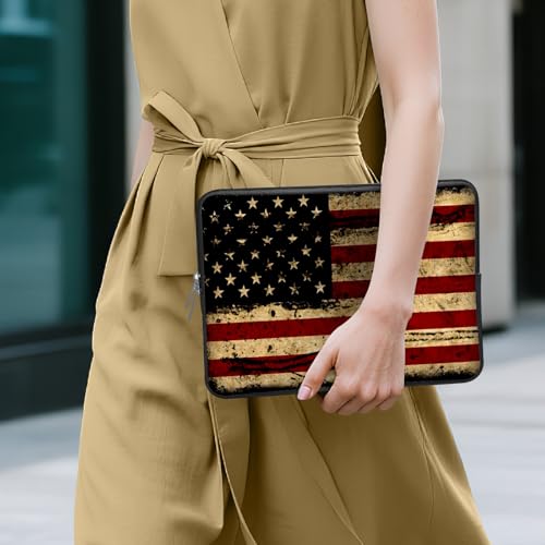 Laptop 13 inch Sleeve Case for MacBook Air 13-13.6 inch, Laptop Bag Cover for MacBook Pro 13" 14 inch, Shockproof Briefcase Travel Carrying Sleeve for 14" Chromebook HP Dell I US Flag - color: US Flag