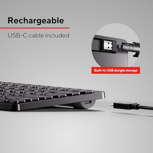 STAPLES TECH Mini Slim Wireless Keyboard, Black - style: Mini