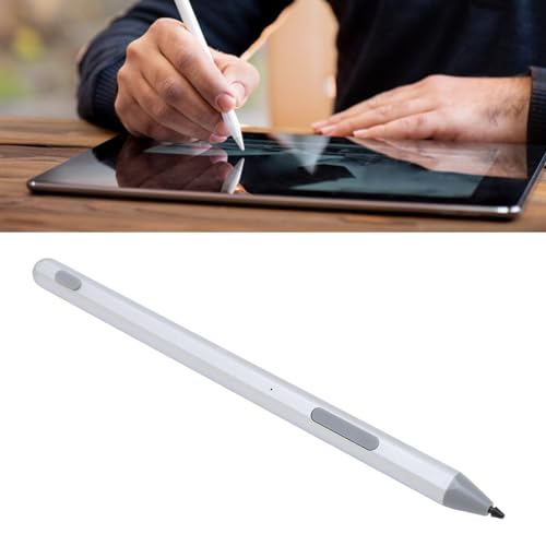 Pens for Touchscreens, Rechargeable Capacitive Pen with Magnetic Attachment Function, High Precision and Sensitivity, 2 Replaceable Tip (Black) (Silver) - color: Silver