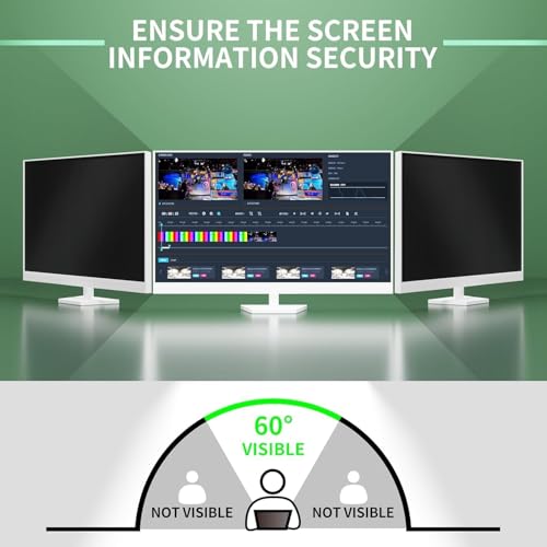 2 Pack 32 Inch Privacy Screen Filter for 16:9 Curved and Flat | Removable Anti-Blue Light & UV Reduces Eye Strain, ±30° Privacy Filter for Monitors Keeps Data Safe, Lightweight Design - size: 2 Pack-32''Monitor Screen Protector (16:9)