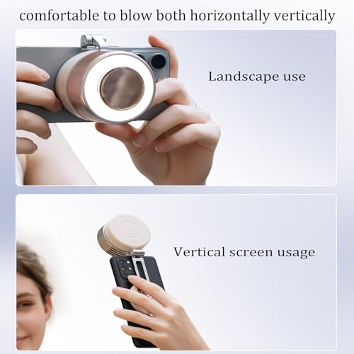 Clip On Fan, Bladeless Wearable Fan with Magnetic Attachment, USB Rechargeable Personal Fan for Shirt Waist, 360° Rotating, 4 Speeds, Travel Essential for Camping, Cruise Outdoor