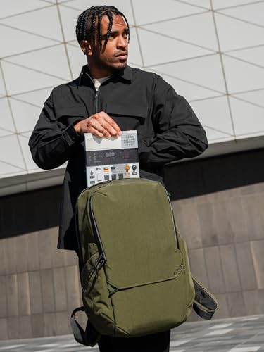 ALPAKA Elements Backpack Pro 24L Laptop Backpack Green | Fits 16-inch Laptop with Dual Bottle Pockets, Weather-Resistant Fabric Axoflux 400D, Travel Backpack for Men Work College - color: Green