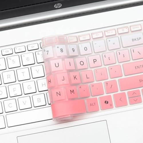 Keyboard Cover for 2026 2025 2024 HP 15.6 inch Laptop 15-fc 15-fd Series, HP 15z-fc000 15t-fd000 15-fd0123dx 15-fd0127dx 15-fc0245dx 15-fc0025dx 15-fd0023dx 15-fd0005dx 15t-fd100 fd0083wm fc0093dx - color: GradualPink