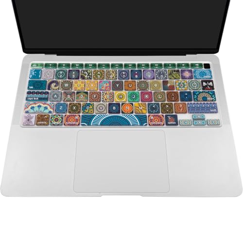 Silicone Keyboard Cover for MacBook Air 13 inch 2021 2020 Model A2179 A2337 M1 Chip, Bohemian - color: Bohemian