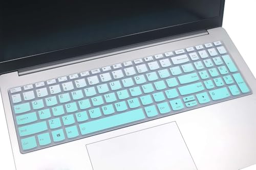 Silicone Keyboard Skin Cover Compatible with Lenovo V15 G5 G4 G3 G2, IdeaPad 1 1i 15.6 15IJL7 15ADA07 15IAU7 15ALC7, IdeaPad 3i 15ITL6 2023, IdeaPad Slim 5 16, IdeaPad Flex 5 5i 16" (Ombre Mint) - color: Ombre Mint