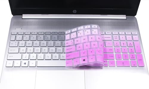 Keyboard Skin Compatible for 15.6" HP 15-db/da 15-dy 15-dw 15-bs/bw 15-ef 15t 15z 15t-dy200 15t-dw300 15-dy2024nr dy2073dx dy1043cl 15-dw3033dx dw1033dx dw3065st 15-ef1023dx ef2126wm (Ombre Purple) - color: Ombre Purple